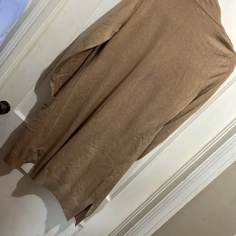 Perfect Tunic Length Camel Cardigan BYdesign Womens size XL